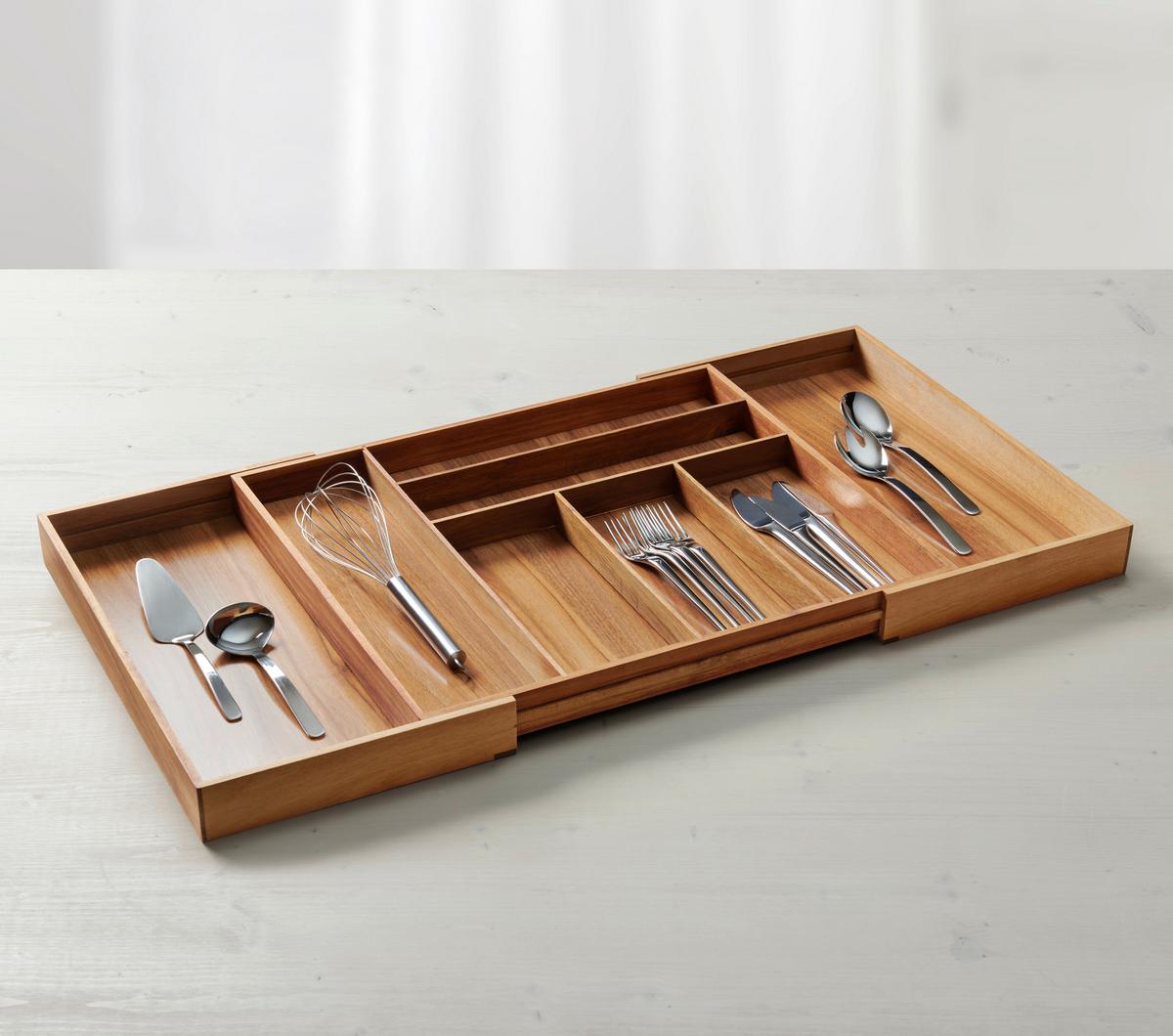 Príborník do zásuvky Flex - L - prírodná farba, Modern, drevo (47,3/55,5-92,5/5,5cm) - Zandiara