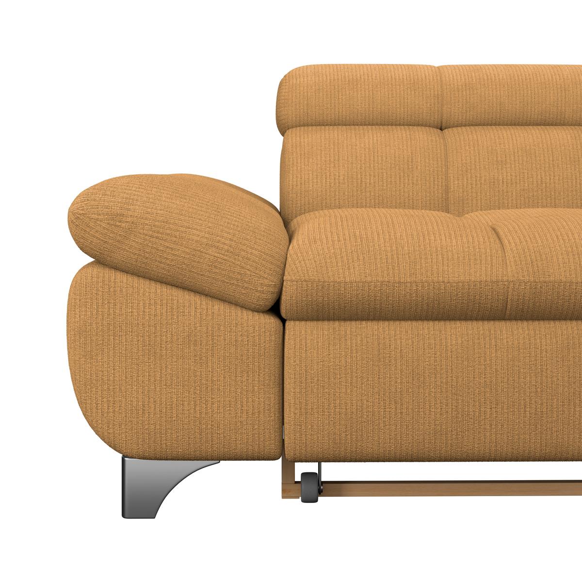 Ecksofa Mit Schlaffunktion Gemini Goldfarben 312x234 Cm - Chromfarben/Goldfarben, KONVENTIONELL, Textil (312/234cm)