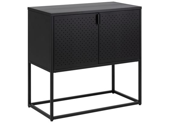 Sideboard Stahl B 82cm Newton, Schwarz - Schwarz, MODERN, Metall (82/80/40cm) - Carryhome Sideboard Stahl B 82cm Newton, Schwarz - Schwarz, MODERN, Metall (82/80/40cm) - Carryhome