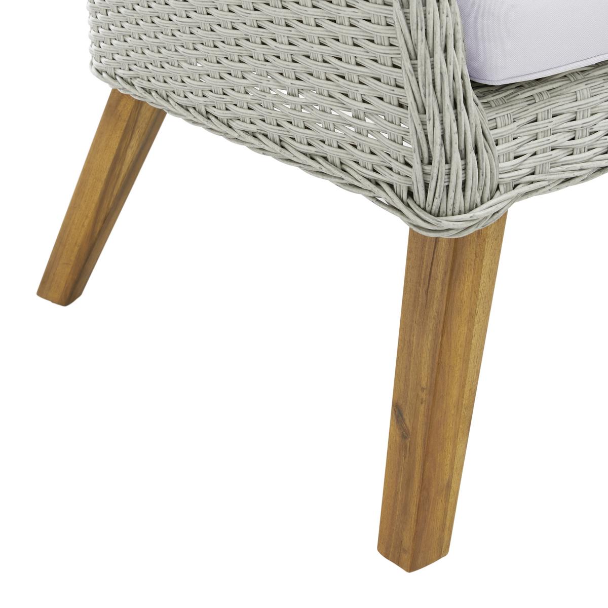TERASOVÁ SEDACÍ SOUPRAVA BRÜSSEL - šedá/přírodní barvy, Moderní, dřevo/textil - Zandiara