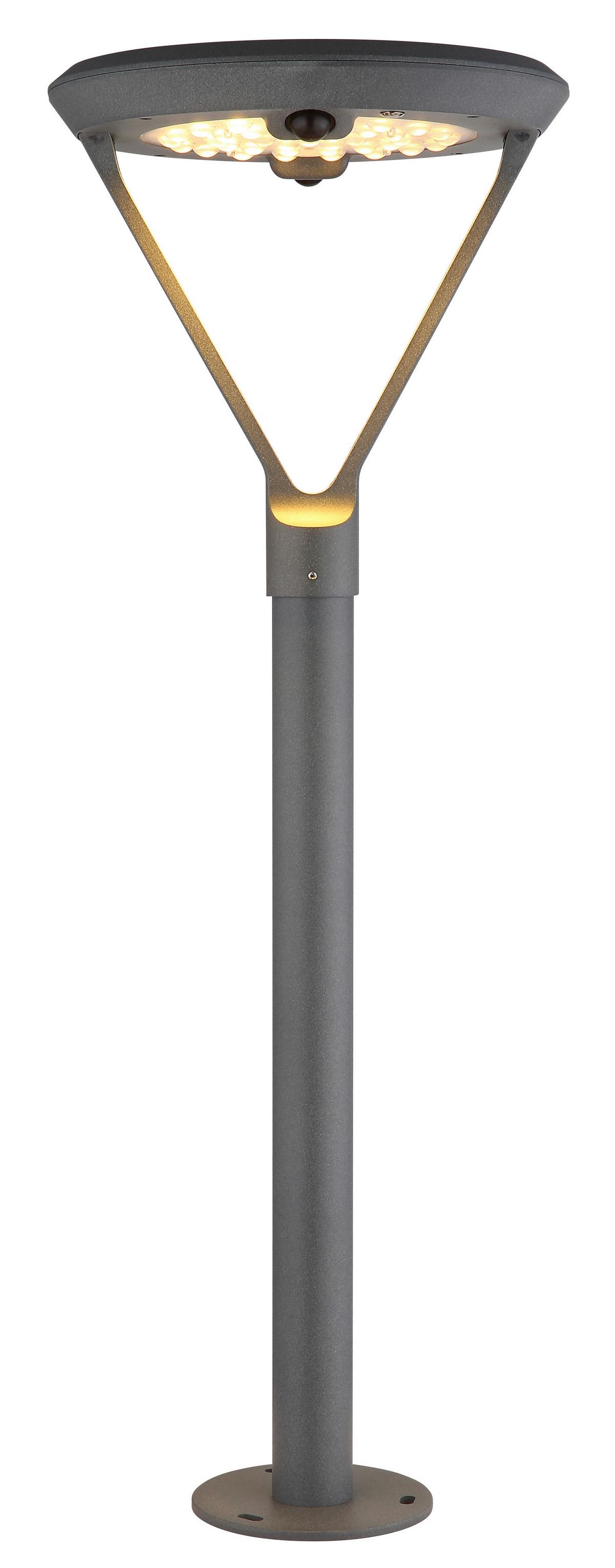 Solarleuchte 2150lm, 3000k - Klar/Silberfarben, Design, Glas/Kunststoff (31/204,7cm) - Globo