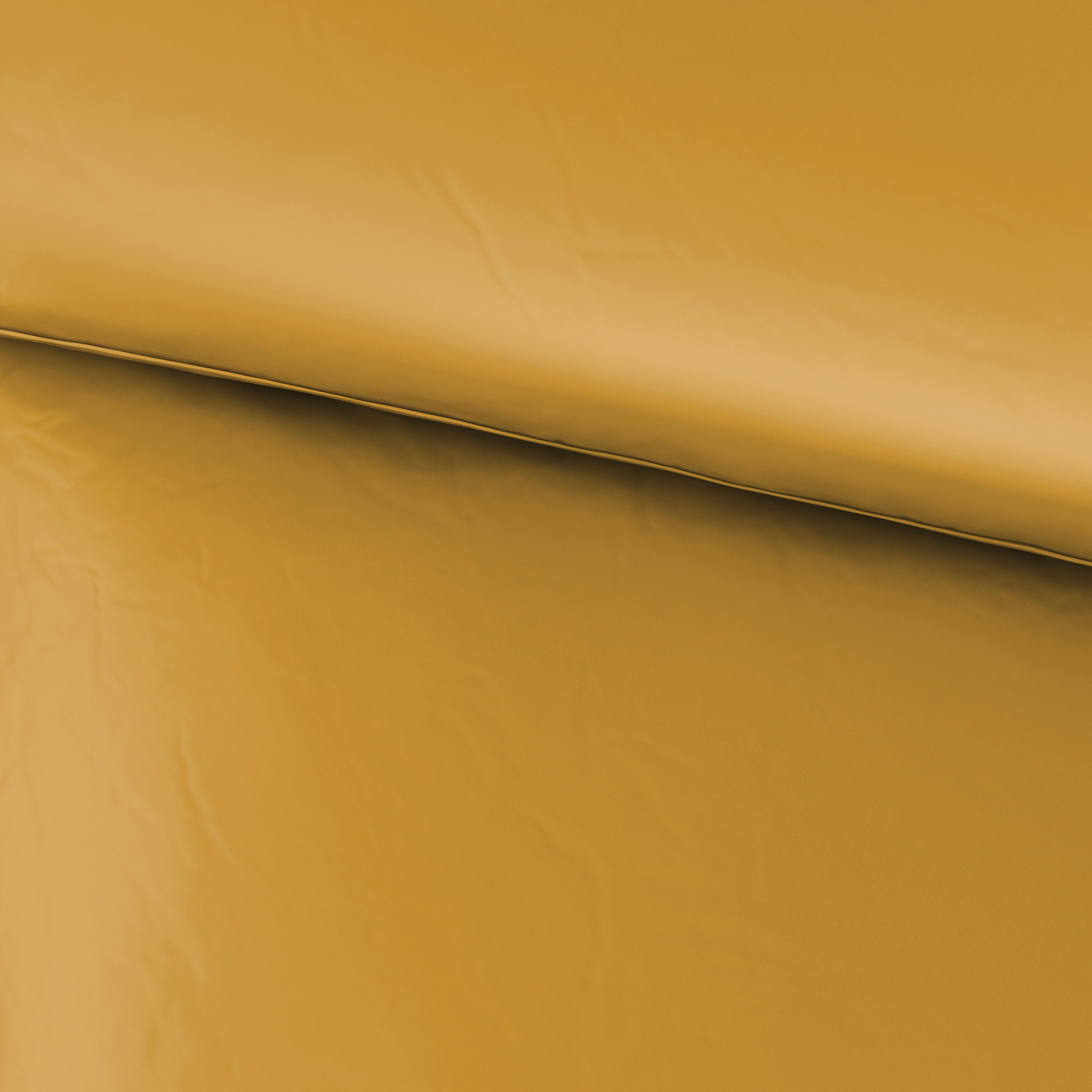 Satin Bettwäsche 140x200 cm Lydia Honigfarbe - Honig, MODERN, Textil - Luca Bessoni