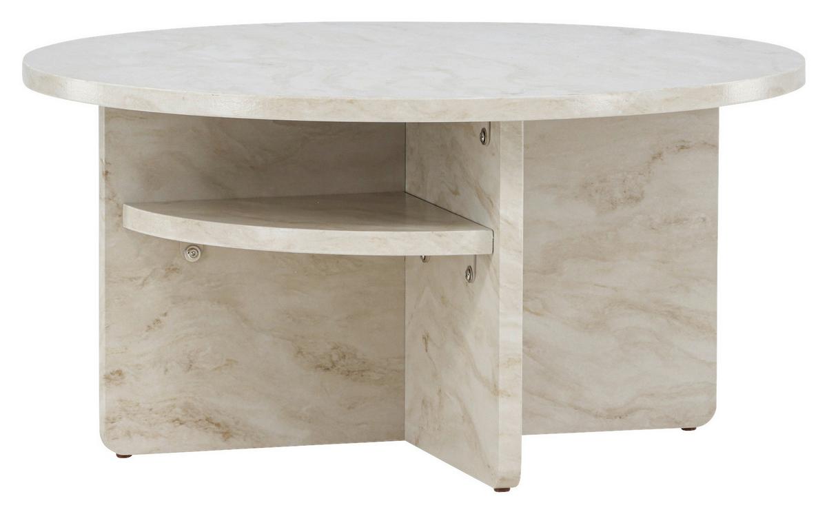 Couchtisch Ålesund - Beige, Design, Holzwerkstoff (85/85/42cm) - Livetastic