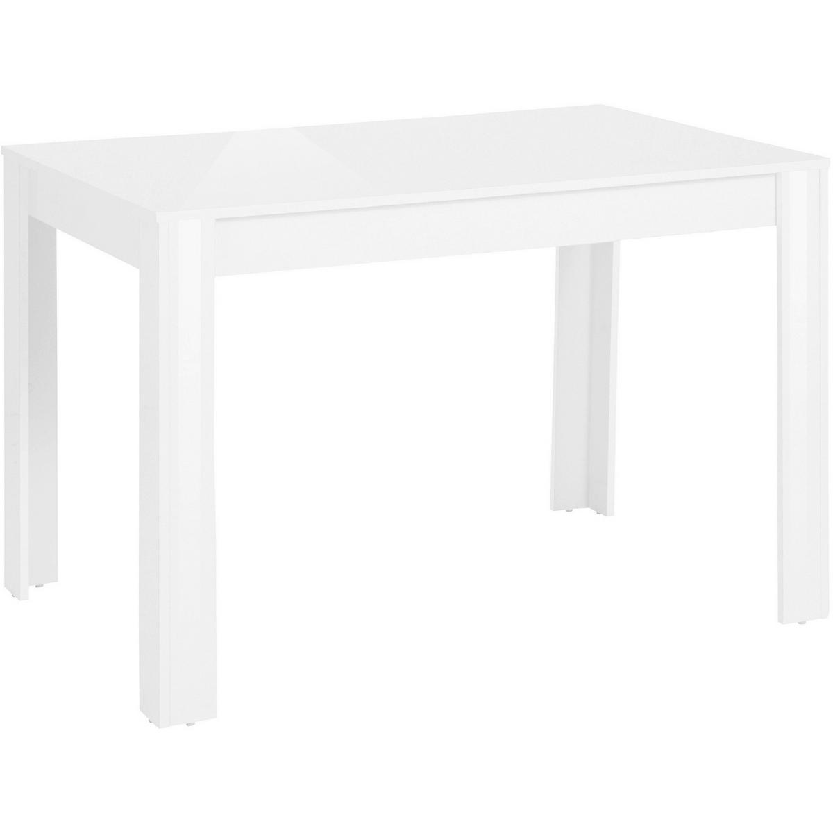 Esstisch Lynn Weiß Hg L: 120cm - Weiß Hochglanz, Design, Holzwerkstoff (120/75/80cm) - MID.YOU
