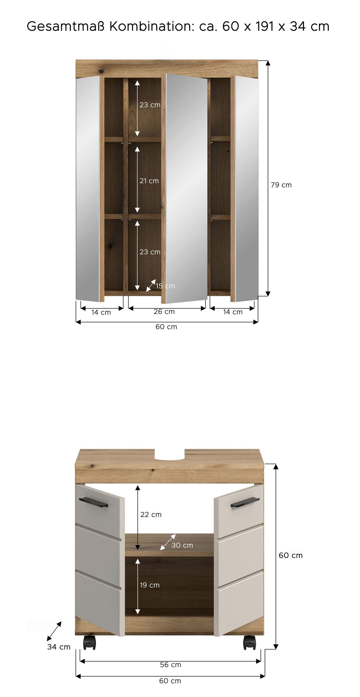 KÚPEĽŇA SCOUT - čierna/kašmírová, Trend, kompozitné drevo/plast (60cm) - MID.YOU