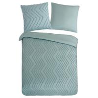 Bettwäsche Zigzag Grün Jadegrün 135x200 Cm - Jadegrün, Basics, Textil (135/200cm)