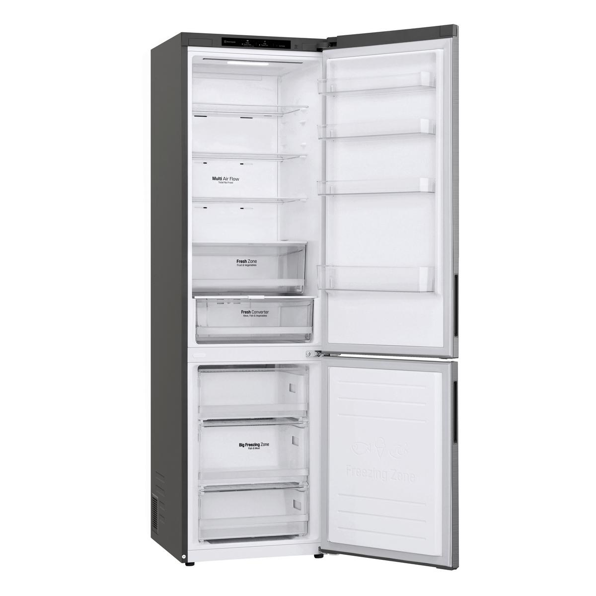 Kühl-gefrier-kombination Lg Gbp62mcncc1 - Edelstahlfarben, Basics, Metall (59.5/203/67.5cm) - LG