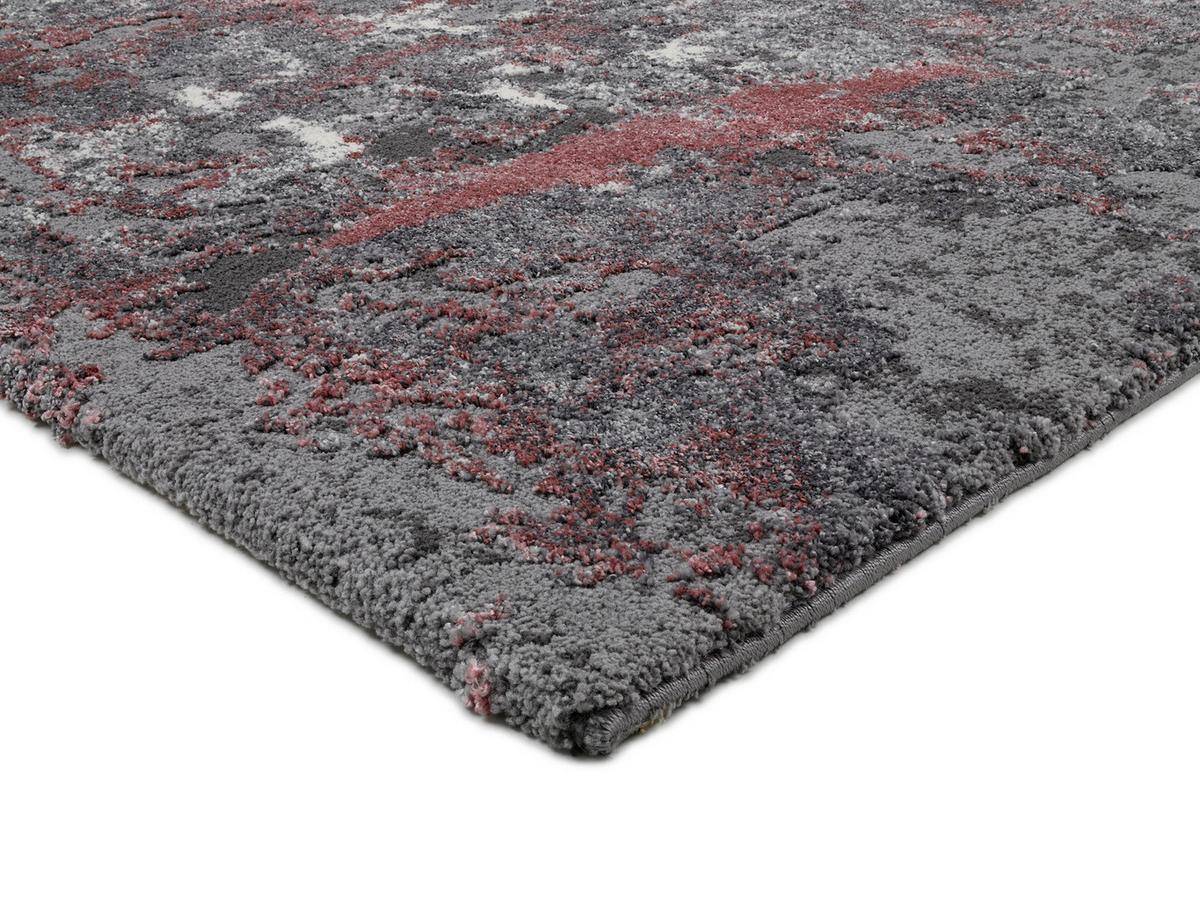Webteppich Grau/Hellrot Timeline Quantum 160x230 cm - Hellrot/Grau, Design, Textil (160/230cm) - Novel