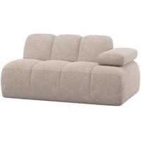 Sofaelement Mojo Sandfarben, Armteilverstellung - Sandfarben/Schwarz, MODERN, Textil (164/74/97cm) - Livetastic