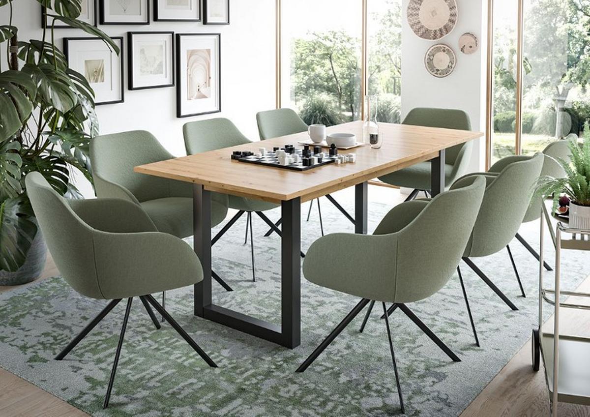 Esstisch Seattle Az Dek. Artisan, B: 150-190 cm - Anthrazit/Eiche Artisan, KONVENTIONELL, Holzwerkstoff (150-190cm) - MID.YOU