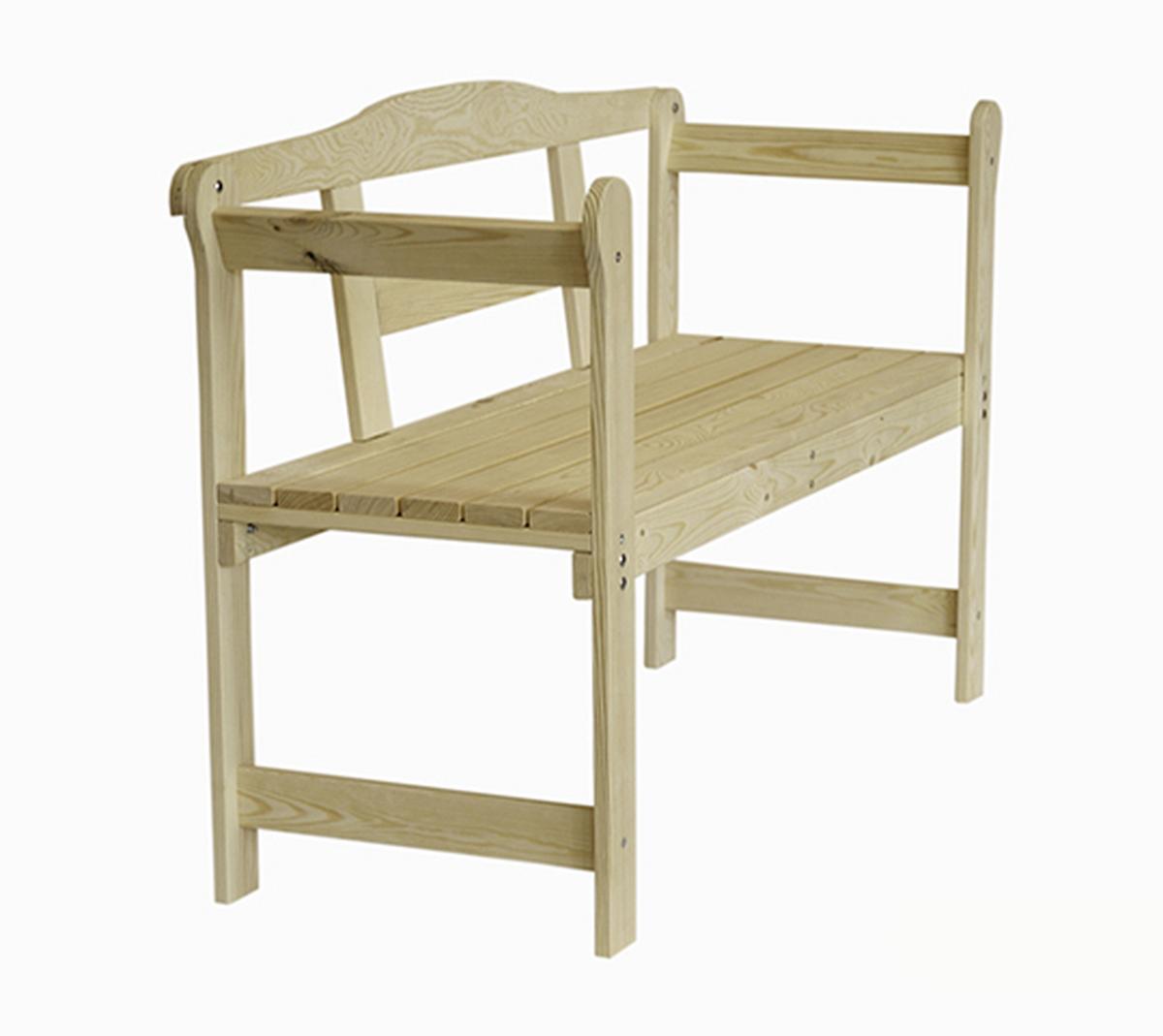 Gartenbank Fichte 2-Sitzer - Fichtefarben, Basics, Holz (118/78/45,5cm)