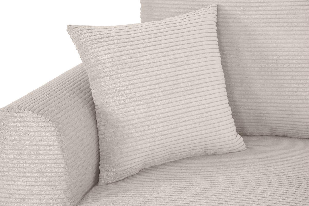 Ecksofa Joni Weiß S: 250 cm - Weiß, Design, Textil (250/151cm) - MID.YOU