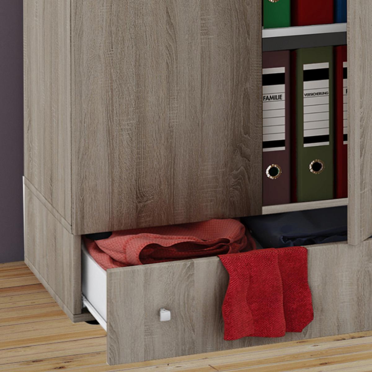 Mehrzweckschrank Vandol I Sonoma Eiche BxH: 70x238 cm - Silberfarben/Sonoma Eiche, MODERN, Holzwerkstoff (70/238/39cm) - MID.YOU