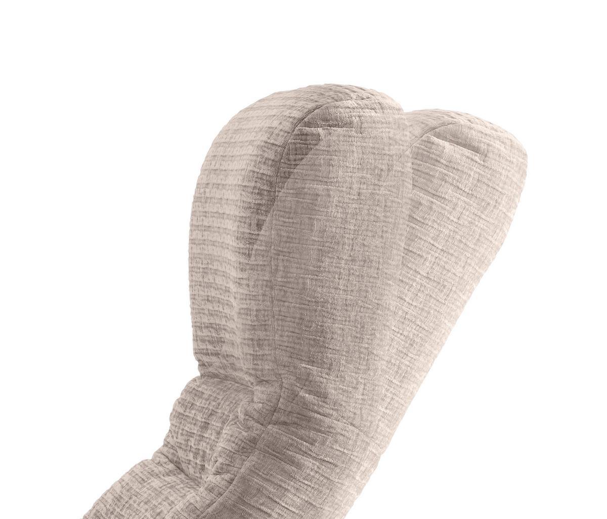 Relaxsessel Latina Beige 360 Grad Drehbar, B: 72 Cm - Beige/Schwarz, MODERN, Textil (72/118/85-165cm) - Livetastic