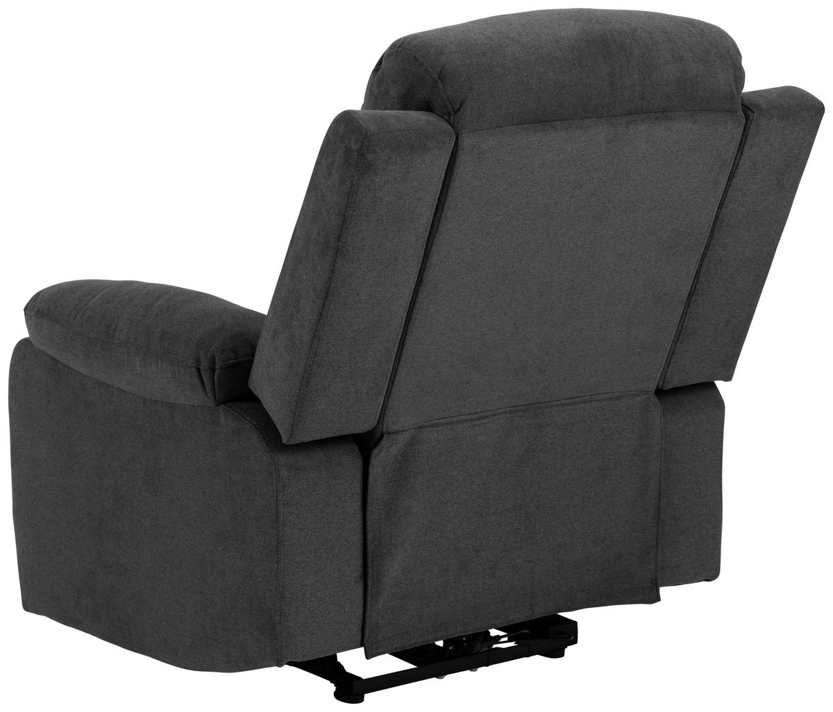 Fernsehsessel Vansbro - Dunkelgrau/Schwarz, KONVENTIONELL, Textil (92/98/96cm) - MID.YOU