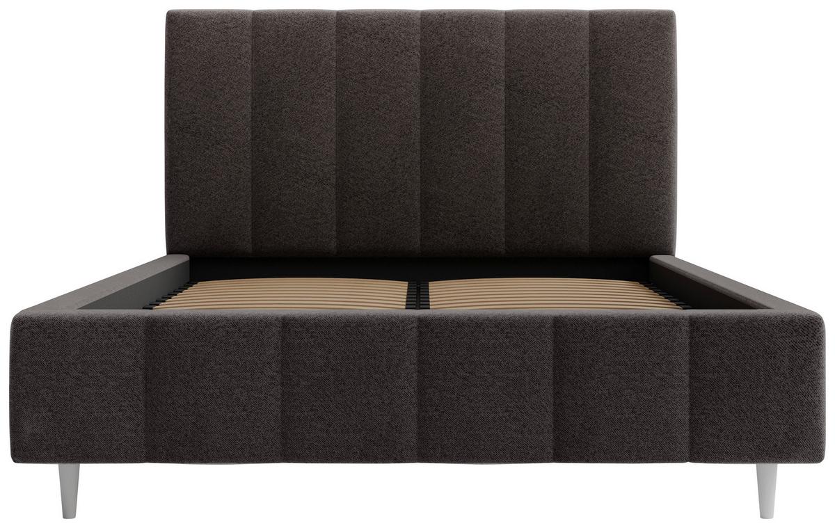 Polsterbett Talera Loft anthrazit 140x200 cm - Anthrazit/Buchefarben, KONVENTIONELL, Holz/Textil (140/200cm)