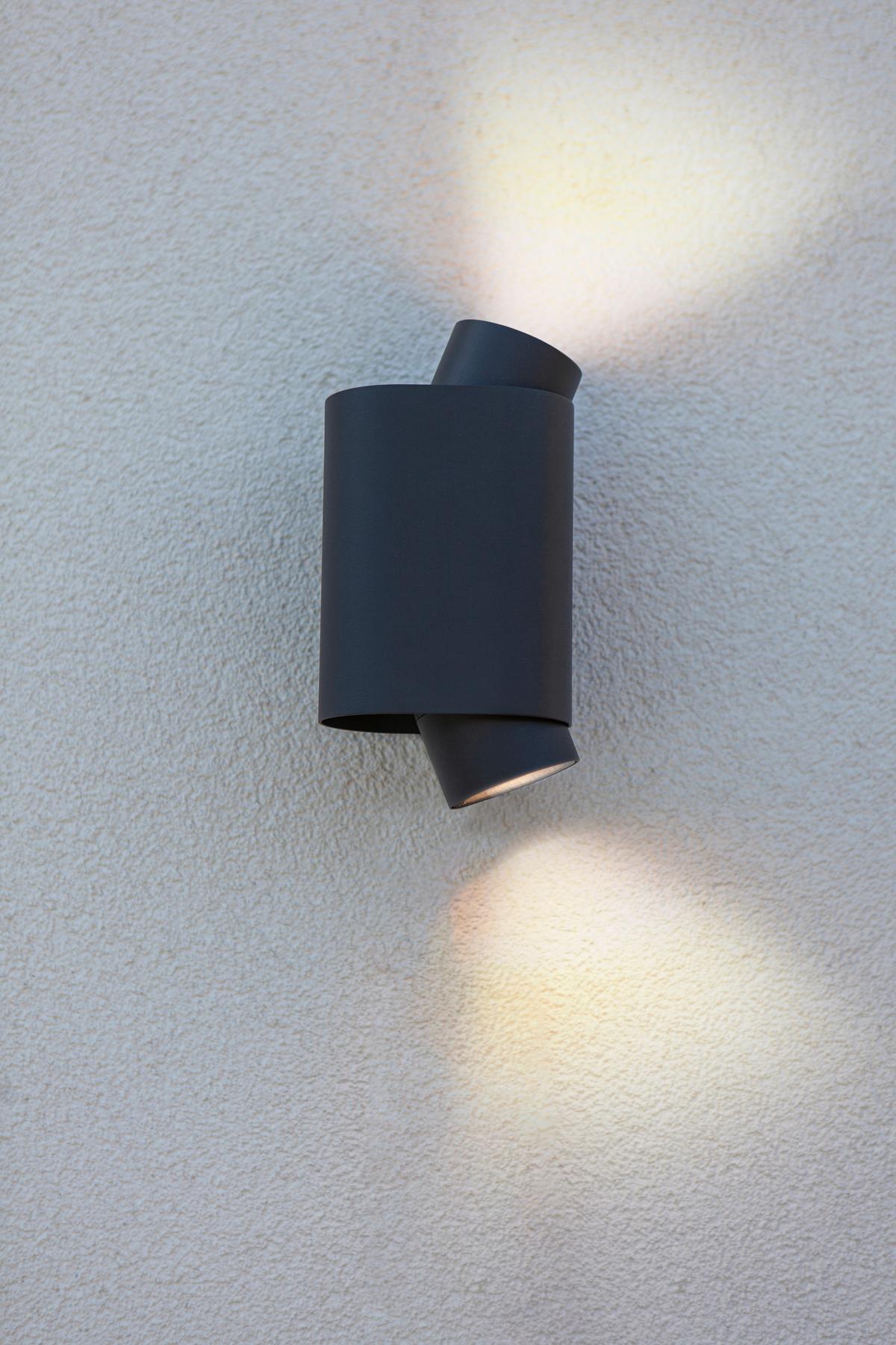 Außenwandleuchte Cypres Anthrazit B: 10,9 Cm - Anthrazit, Basics, Metall (10,9/20,2/9,6cm)