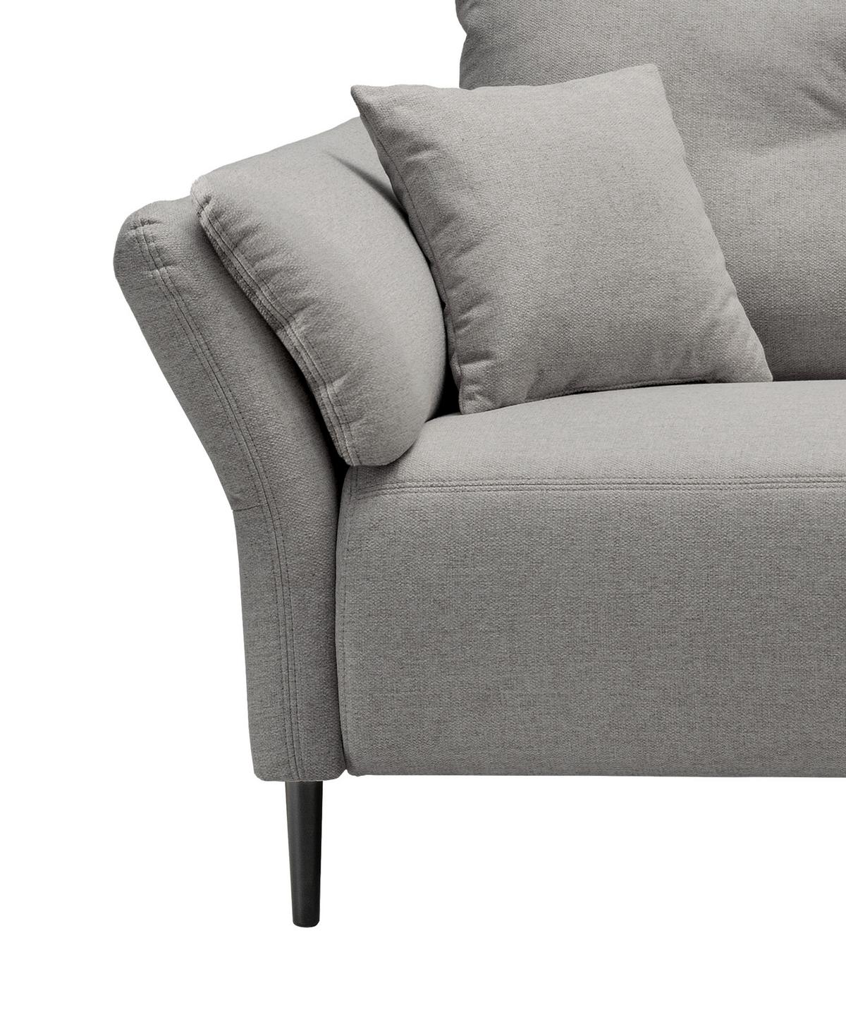 Ecksofa Piatelli Grau S: 269x172 cm - Schwarz/Grau, MODERN, Textil (269/172cm) - MID.YOU