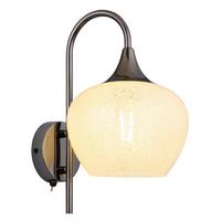Wandleuchte 15548wk - Klar/Schwarz, KONVENTIONELL, Metall (18/32cm) - Globo