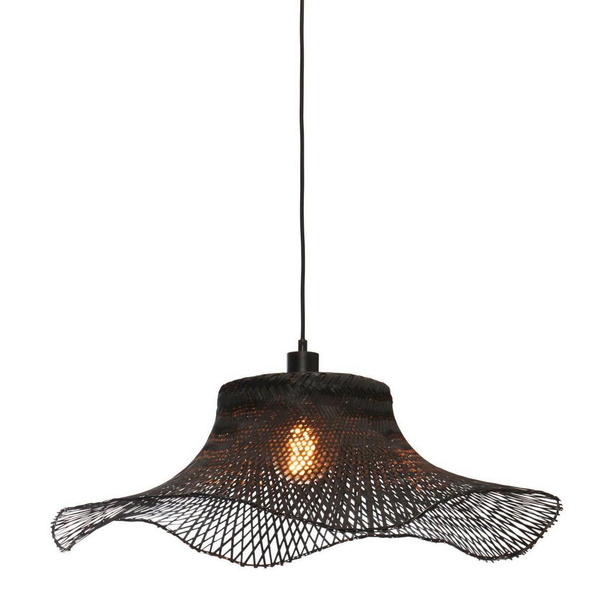 Hängeleuchte Ibiza/h65/b - Schwarz, Trend (50/50/15cm) - Good & Mojo