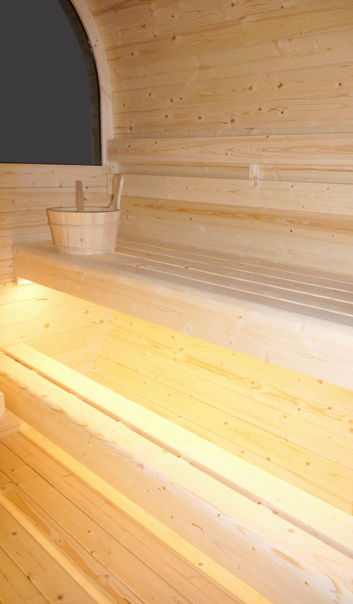 Sauna Hanko Fichtefarben B: 180 cm - Fichtefarben, KONVENTIONELL, Holz (210/180/210cm) - Sanotechnik