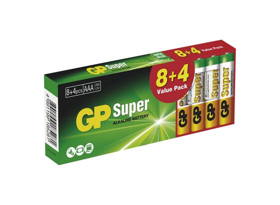 Baterie Gp Super Lr03 - bílá/zelená, Basics (4.6/13.6/1.1cm) Baterie Gp Super Lr03 - bílá/zelená, Basics (4.6/13.6/1.1cm)