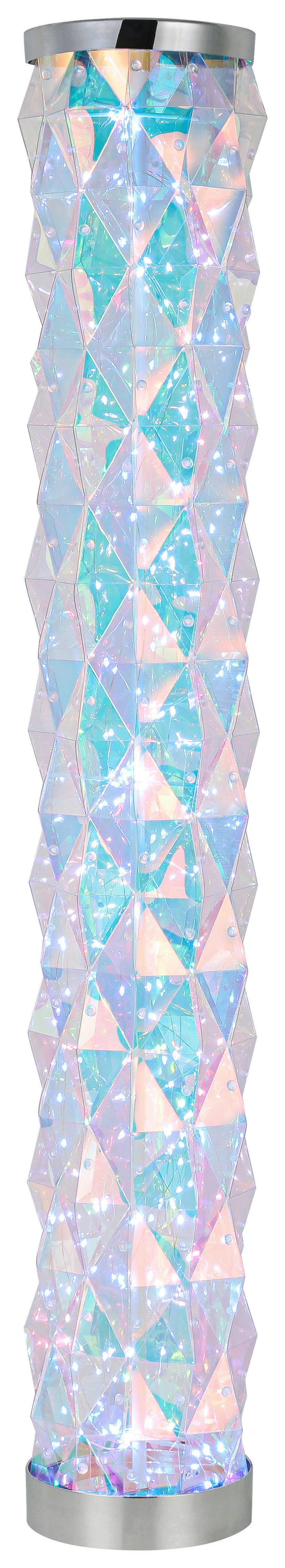 STOJACÍ LED SVÍTIDLO GLORIA - průhledné/barvy chromu, Moderní, plast (17/97,5cm) - Mömax