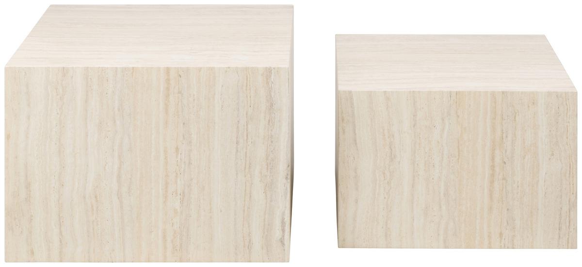 Couchtischset Dice - Beige, Design, Papier/Holzwerkstoff (58/50/40/33/58/50cm) - MID.YOU