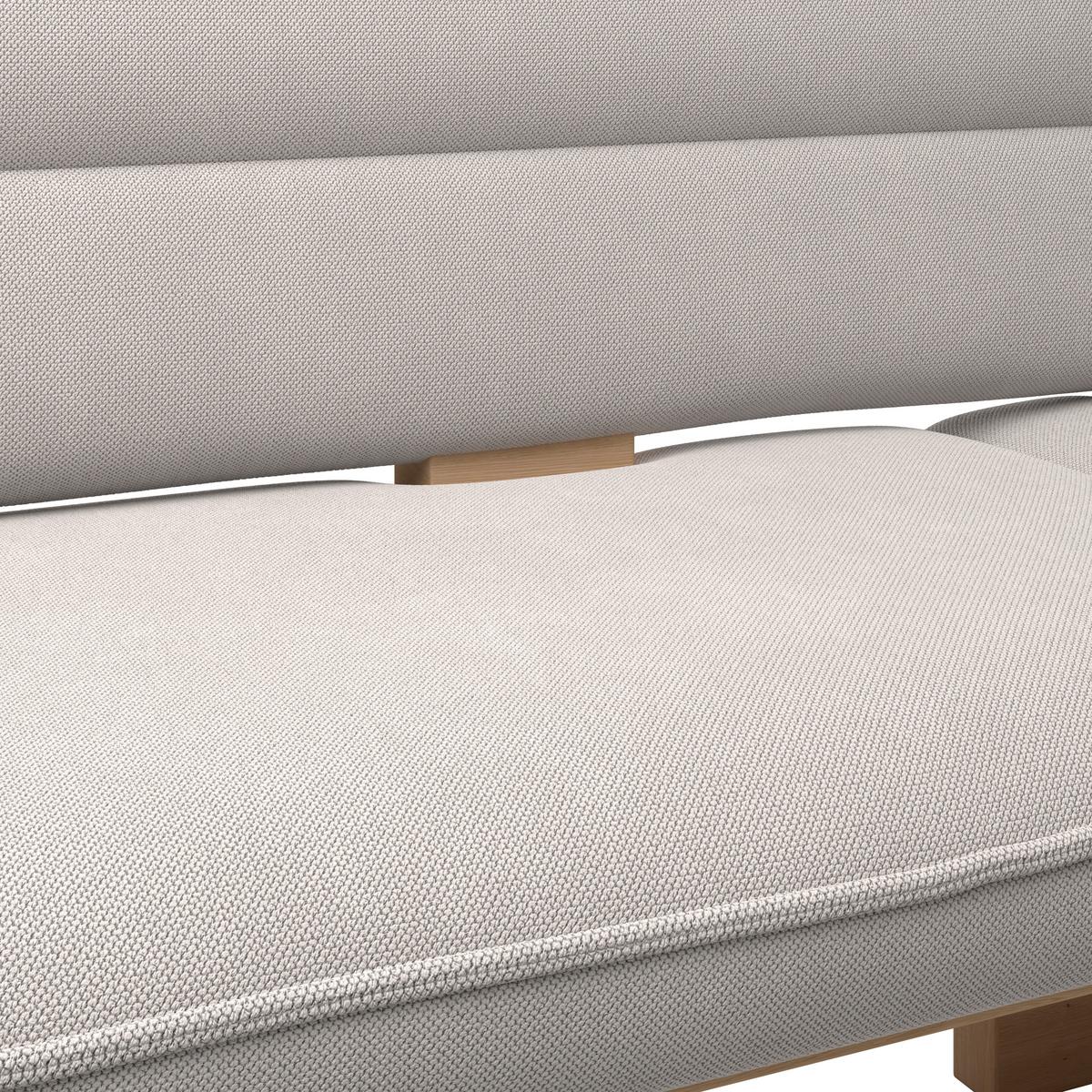 Eckbank Beluna Ii Wesbstoff Weiß, B: 192cm - Eichefarben/Weiß, KONVENTIONELL, Holz/Textil (192/170cm) - James Wood