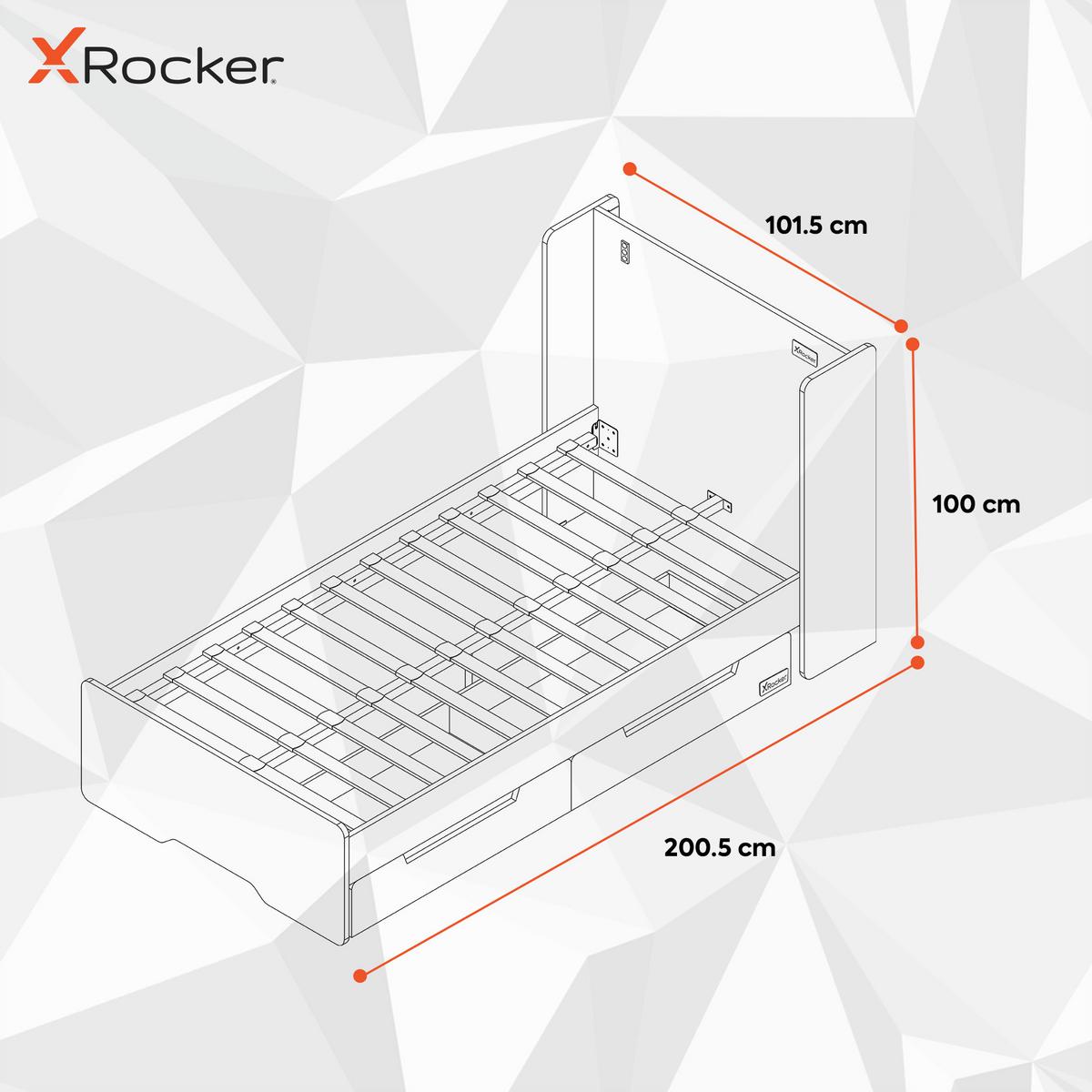 Bett Schwarz, Lf: 90x190 Cm - Schwarz, MODERN, Holzwerkstoff (90/190cm) - X Rocker