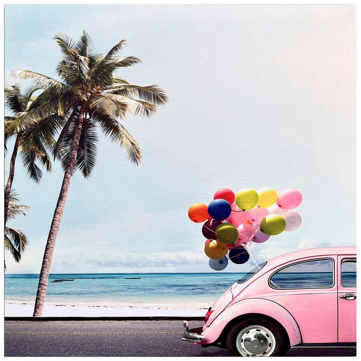 Leinwandbild Dagmar - Multicolor, KONVENTIONELL, Holz/Textil (50/50/1,8cm) - Luca Bessoni