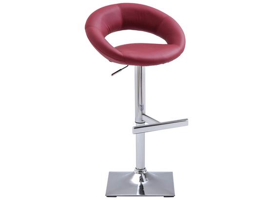 Barhocker Crush Bordeaux - Chromfarben/Bordeaux, MODERN, Kunststoff/Metall (56/80-102/49cm) Barhocker Crush Bordeaux - Chromfarben/Bordeaux, MODERN, Kunststoff/Metall (56/80-102/49cm)