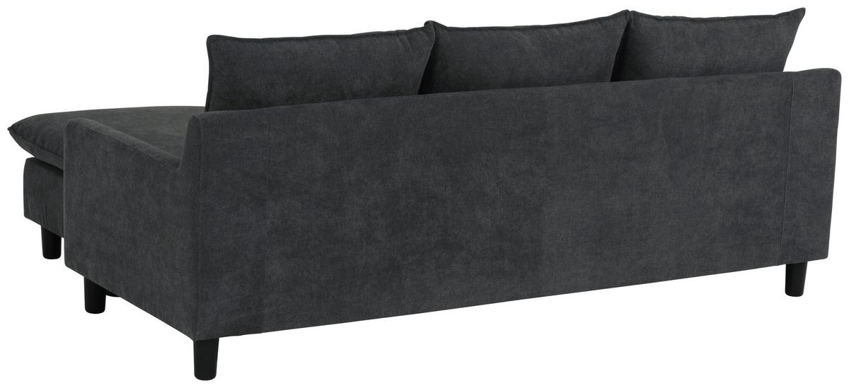 Ecksofa Milly - Dunkelgrau/Schwarz, MODERN, Textil (207/138cm) - P & B