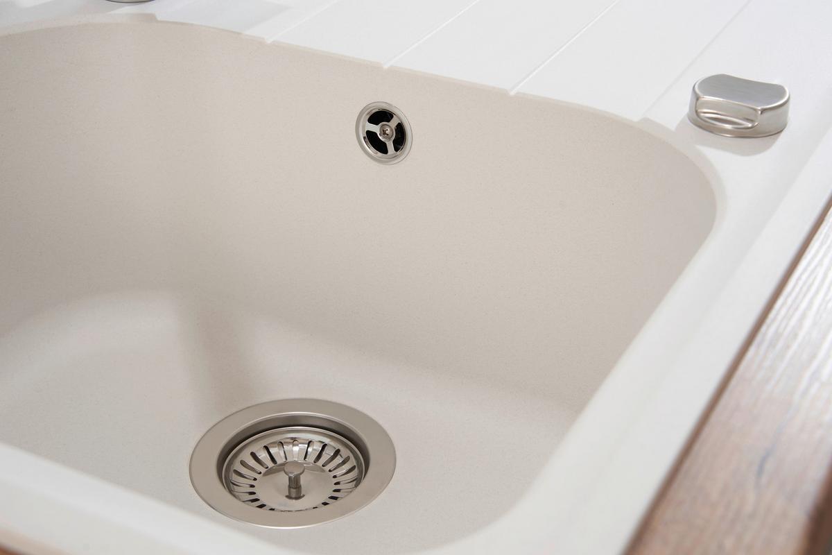 Spüle Respekta Stein Bxt: 86x50 cm - Weiß, Trend, Stein (86/20,9/50cm) - Respekta