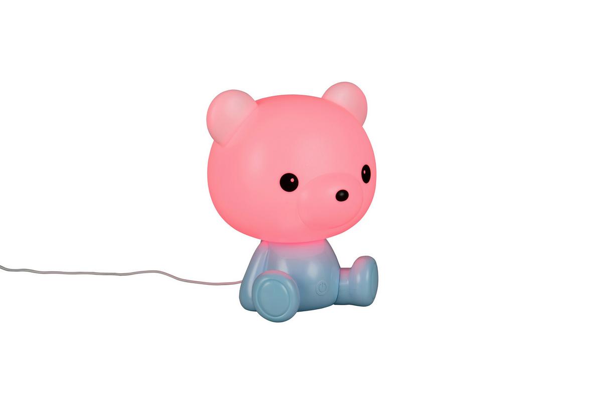 LED-Tischleuchte Cutie Weiß Hellblau B: 19 cm - Weiß/Hellblau, LIFESTYLE, Kunststoff (21/19/25,5cm)
