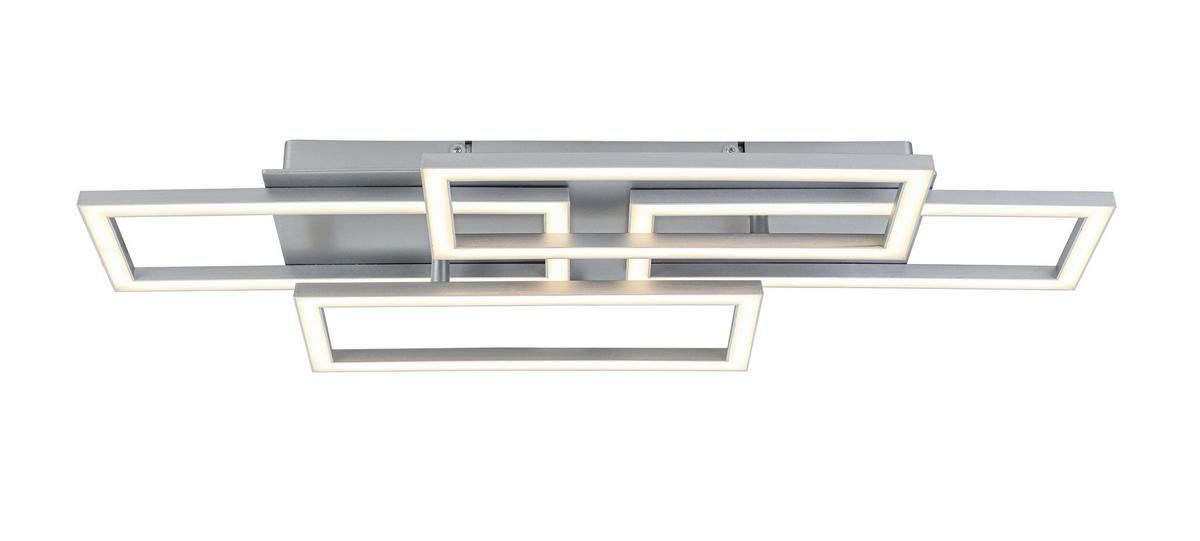 STROPNÉ LED SVIETIDLO MEGA - strieborná/niklová, Modern, kov/plast (72/28,4/8cm) - Mömax