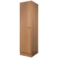 Skrinka na riad Nano GE 50 - farba buka/farba ušľachtilej ocele, Modern, kompozitné drevo/plast (50/200/57cm)
