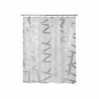 Duschvorhang in Silberfarben Textil/Mischgewebe - Silberfarben, Basics, Textil (180/200cm) - Spirella
