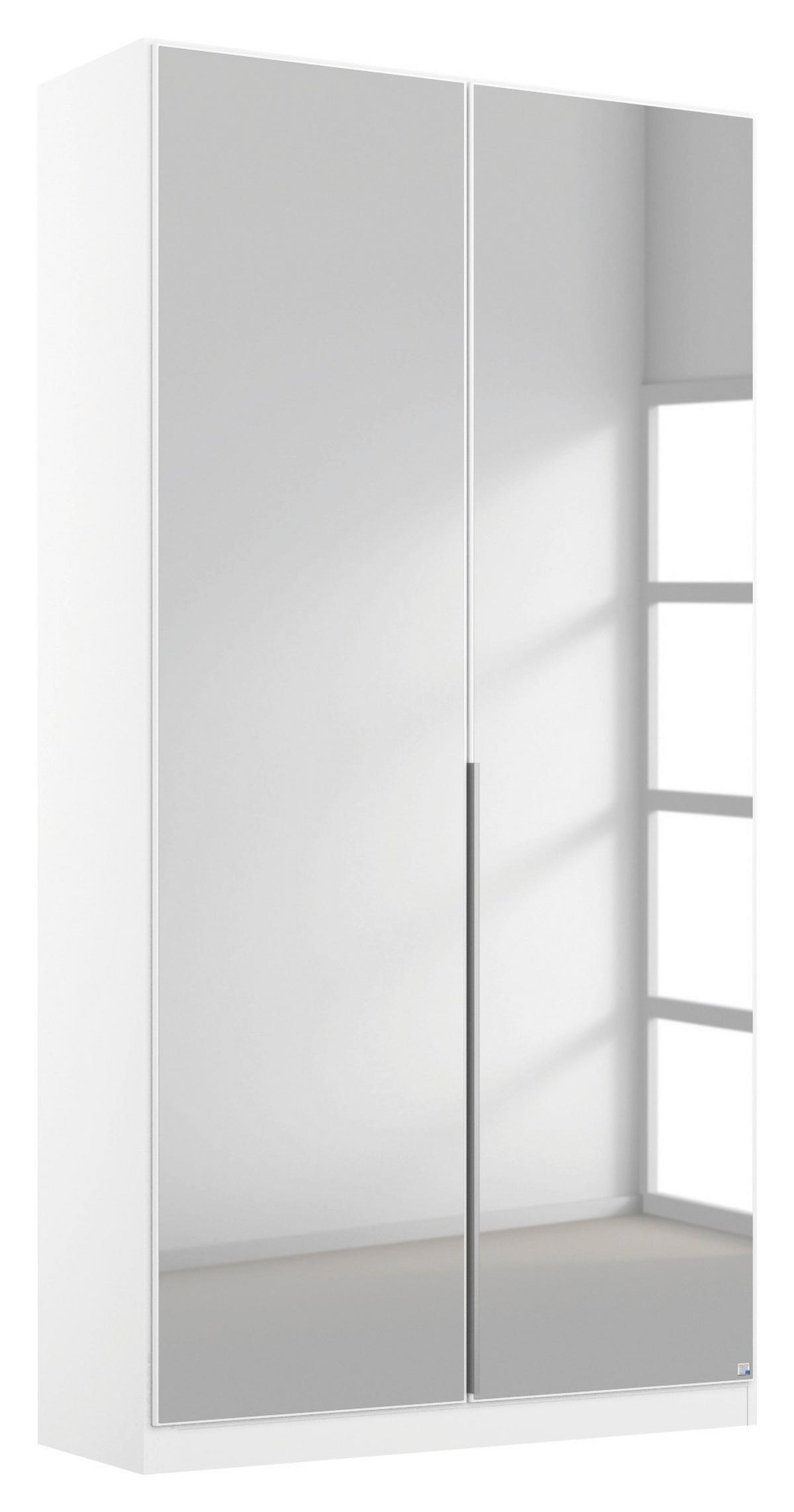 Drehtürenschrank 91cm Alabama, Weiß - Silberfarben/Weiß, MODERN, Holzwerkstoff (91/229/54cm) - Rauch Möbel