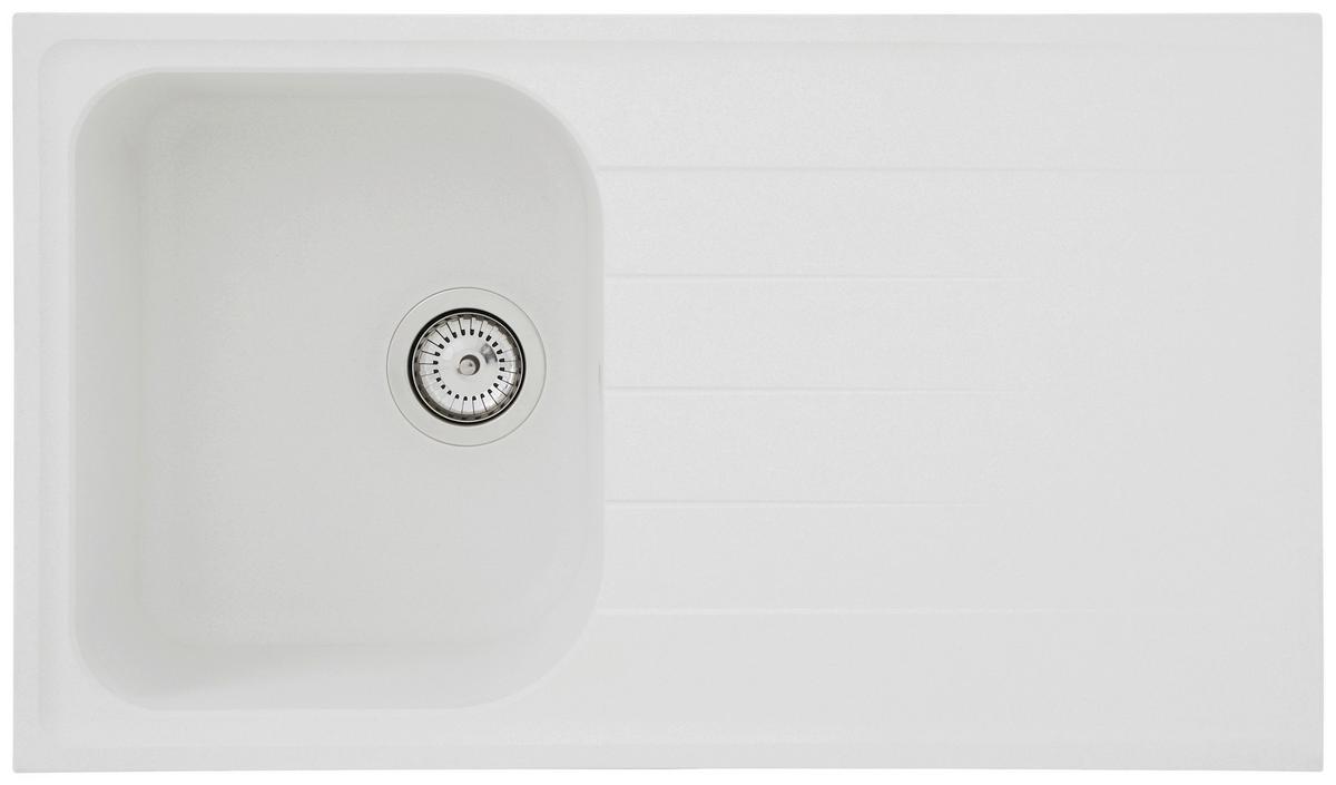 Spüle Respekta Stein Bxt: 86x50 cm - Weiß, Trend, Stein (86/20,9/50cm) - Respekta