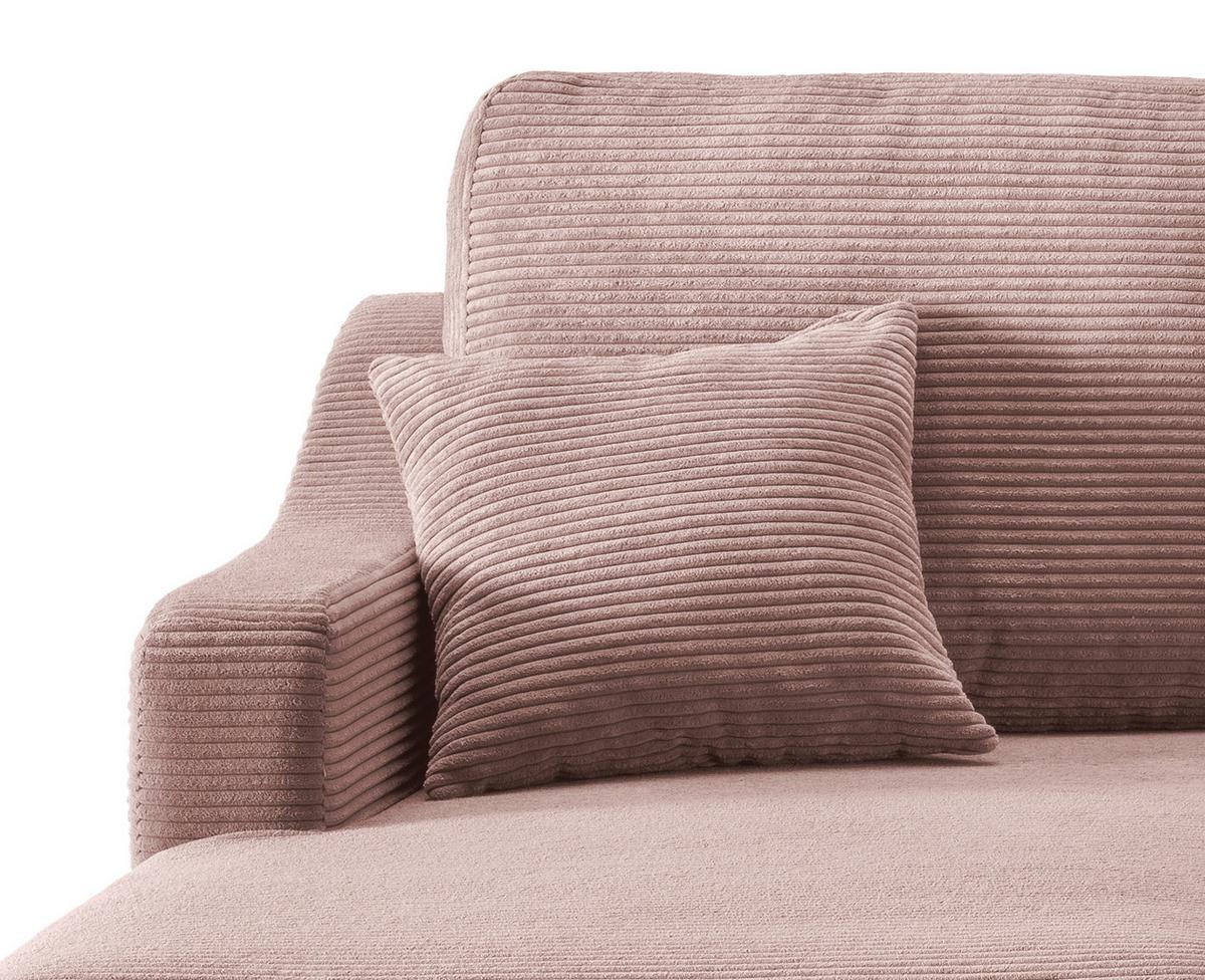 Ecksofa Valentina - Rosa/Naturfarben, Design, Textil (150/228cm) - P & B