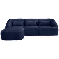 Ecksofa Caponi Dunkelblau S: 160x256 Cm - Schwarz/Dunkelblau, MODERN, Textil (160/256cm) - Livetastic