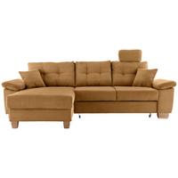 Ecksofa Brizzini Goldfarben S: 176x270 cm - Goldfarben/Naturfarben, MODERN, Textil (176/270cm) - Livetastic