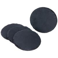 SADA PODLOŽEK STONEY - černá, Moderní, plast/kámen (10/0,5cm) - Zandiara