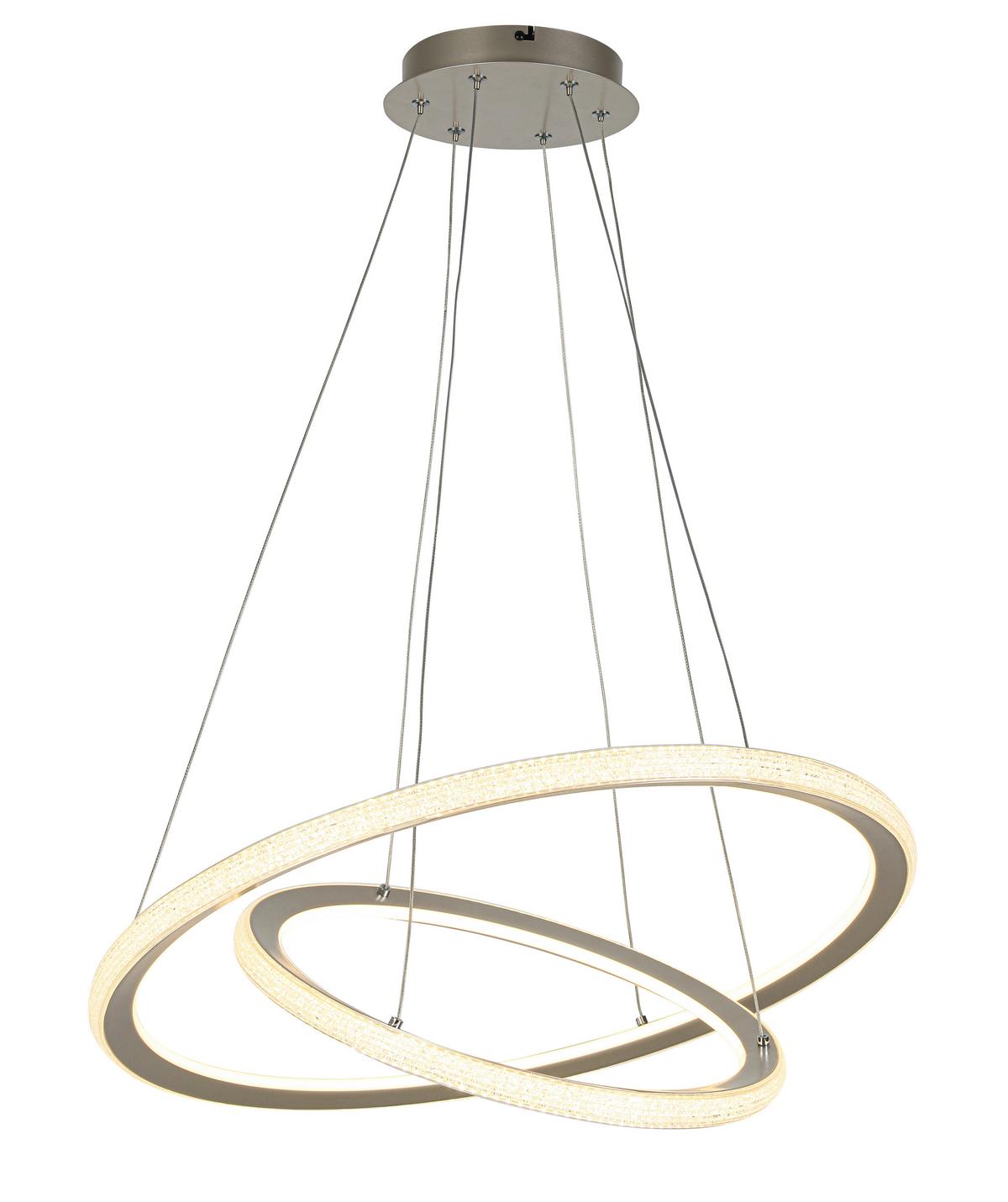 LED-HÄNGELEUCHTE CAPRICE - Champagner, Basics, Kunststoff/Metall (61/120cm) - Luca Bessoni