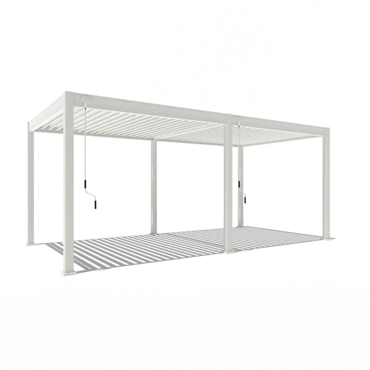 PergoLine Superior, 300x600 cm wetterbeständig, weiß - Weiß Hochglanz, Basics, Metall (300/255/600cm) - Gardenson