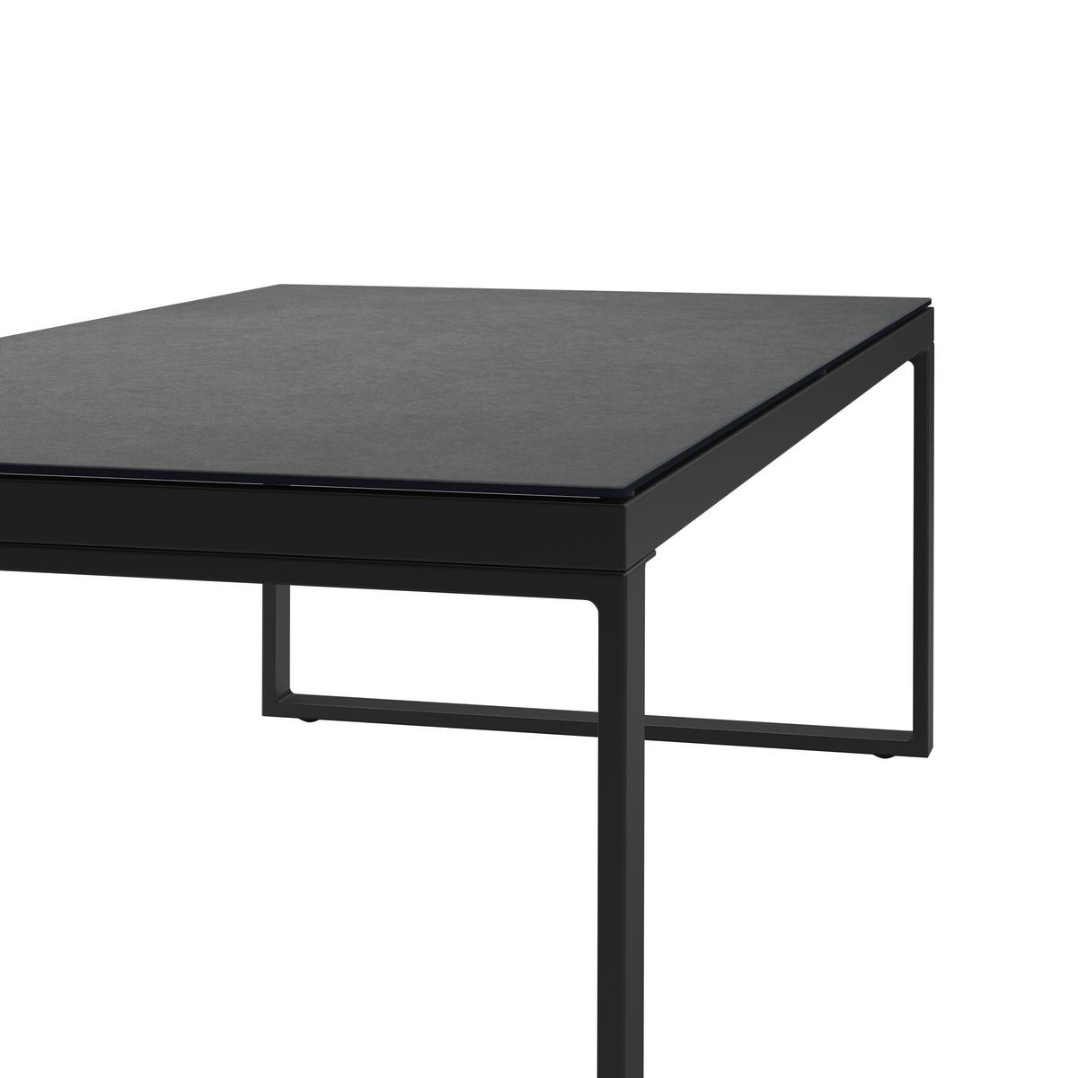 Loungetisch Brest - Anthrazit, MODERN, Glas/Metall (120/39/60cm) - Beldano