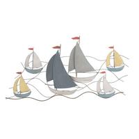 Wanddeko Sea Grautöne, Gelb B: 114 Cm - Basics, Metall (114/62/3cm)