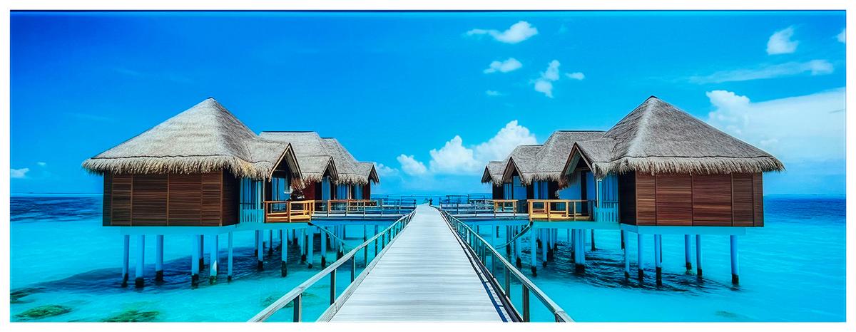 Glasbild Fabio - Multicolor, KONVENTIONELL, Glas/Metall (90/30/0,7cm) - Luca Bessoni