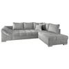 Eckschlafsofa Alvito Hellgrau S: 298/202 cm - Silberfarben/Hellgrau, Design, Textil (298/202cm) - MID.YOU